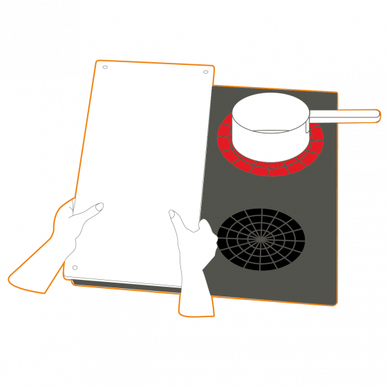 Planche de protection pour plaque de cuisson - Demi format