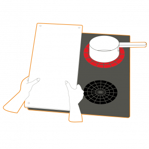 Planche de protection pour plaque de cuisson