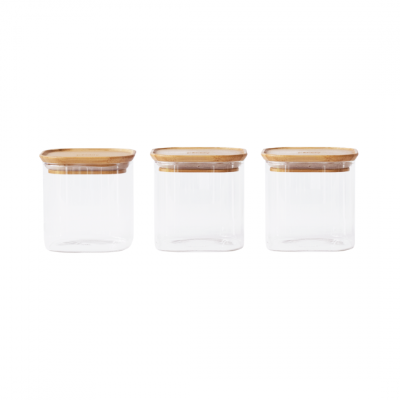 Set de 3 boîtes de conservations carrées - 3 x 800 ml