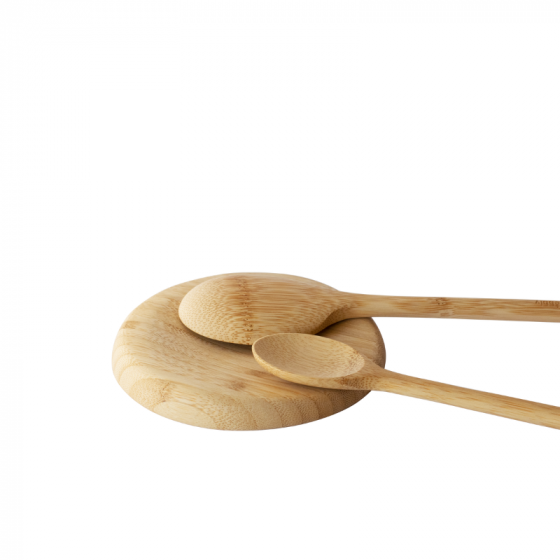 The large bamboo spoon rest