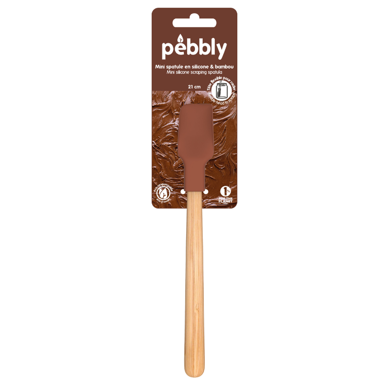 Mini spatule chocolat en bambou naturel