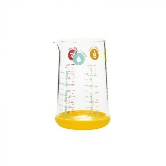 Glass Measuring Cup with silicone – 0.5L – Yellow