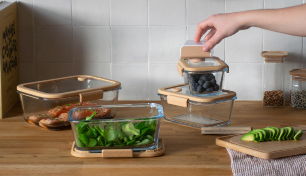 Conservation sousvide avec boîtes en verre Pebbly